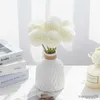 Décorations de noël hortensia en soie, fleurs décoratives pour voiture de mariage, Vase de décoration de noël pour plantes artificielles pour la maison