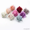 Christmas Decorations 100pcs Christmas Wedding Decorative Wreath Silk Roses Head Artificial Flowers Wholesale Bridal Accessories Clearance Home Decor