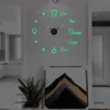 Wall Clocks Large 3D Clock Luminous Classic DIY Digital Watches Stickers Silent for Home Living Room Table 230921