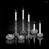 Candle Holders Crystal Glass European Household Luxury Candlelight Dinner High Leg Candlestick Ornaments Holder