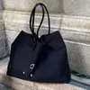 Bolsos de compras con estampado de letras Chic An-B, bolso de mano de gran capacidad para mujer, bolso de diseñador de lona de cáñamo de algodón para vacaciones, bolsos de hombro, bolso 230420