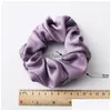 Hair Accessories Fashion Satin Women Girls Solid Color Elastic Bands Sweet Simple Colors Sports Dance Scrunchie Drop Delivery Product Dhkqo