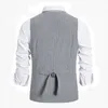 Herenvesten van hoge kwaliteit, zakelijk casual vest, dubbele rij knopen, mode, mouwloos, slim fit pak 230927