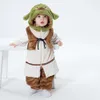 Rompertjes Baby Rompertjes Shrek Cosplay Kleding 0-3Y Peuter Jongen Meisje Anime Onesie Rits Flanel Warm Bebe Kawaii Baby geboren kostuums 230927