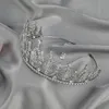 Grampos de cabelo de luxo acessórios de casamento tiaras e coroas headbands zircônia cúbica diadema feminino jóias headpieces