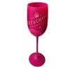 Verres à vin en plastique galvanisé blanc rose or PS, 2 pièces, gobelet moet Cup288H