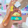 Creative Cute Flower Basket Kuromi Bag Pendant Cartoon Keychain Small Schoolbag Pendants Toy for Girl Collection Decoration 2735