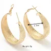 Dreamtop Punk Wide Hoop Earrings Jewelry Gold Color Maxi For Women Gift Metal Geometric Earings Pendientes E119 & Huggie218a