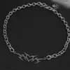 Choker Metallkette Halskette Thorn Love Anhänger Punk-Stil Halsschmuck Legierungsmaterial Perfektes Geschenk für Männer und Frauen