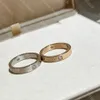 Klassisk bokstav Mens Silver Ring Designer Par Ring Women Engagement Diamond Rings Luxury Jewel Christmas Gift