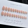 Kunstnagels Puntige kop Amandel Fake Afneembaar Draagbaar Manicure Volledige dekking Druk op nageltips Meisje