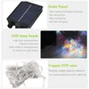 Solargardinlampor 300 LED 8 -lägen Remote Control Waterproof Solar Fairy Lights Outdoor Curtain String Lights For Gazebo Patio Festival Decorations