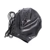 Bondage Soft PU Leather Full Covered Head Hood Mask Nose Holes Blindfold Restraints BDSM Bondage Lace Up Halloween Sex Toys Women Men x0928