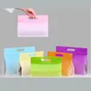 Emballage cadeau 500pcs auto-scellant refermable sacs d'emballage recyclables en plastique coloré stand up sac pour snack café thé noix