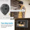 Dörrklockor Tuya WiFi Video Doorbell Camera 1080p HD Peephole Door Bell Intercom 4.3Im LCD -skärm Säkerhetsskydd Alexa Smart Life YQ230928