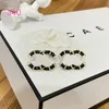 매력 디자이너 Crystal Drop Earrings Black Luxury Love Stud Earrings Womens New Love Gift Earrings Autumn Luxury Brand Jewelry