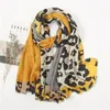 Luxury Brown Ladies Wild Leopard Scarf Female Long Scarf Shawl Thin Brown Fashionable Scarf Long Shawl GC2345