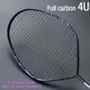 Badmintonrackets Professioneel Max 30 pond 4U VShape Racket Bespannen Full Carbon Fiber Offensief type Enkel racket met snaren 230927