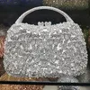 Evening Bags Women Green Silver Color Diamond Evening Bags Bridal Stones Clutches Bags Ladies Wedding Party Crystal Bag Purses Handbags Purse 230927