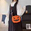 Totes Halloween drôle citrouille 2023 automne nouvelle mode personnalisé créatif tendance épaule sac pour femmes biais Bag09stylishyslbags