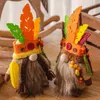 Objetos de decoración Figuras Acción de Gracias Gnomos de Otoño | Adornos de peluche de jefe africano hechos a mano, Festival de la cosecha, muñecas sin rostro, decoración para fiestas navideñas 230921