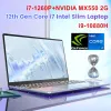 15,6 tum Gaming Laptop Intel I7 1260p NVIDIA MX550 2G I9 10880H IPS Fingeravtryck Office Ultrabook Slim Notebook Windows 11 WiFi