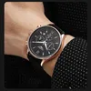 Guanqin Mens Watches Top Brand Luxury Chronograph Military Sport Quartz Watch Classics Men Casual Retro Leather Strap Wristwatch186p