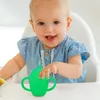 Water Bottles Weighted Straw Cup Toddler Silicone Spill-Proof With Lid Drinking Training Supplies Infants Sucking For Home Traveling