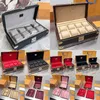 화장품 케이스 보석 상자 Coffret Polyvalent Designer Bags Volt Leather Watch Box 8 Mens 시계 주최자 보석 저장 상자 최고의 패션 여성 반지 트레이 케이스