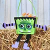 Totes Felt Halloween candy bag pumpkin candy bucket children's tote fabric decorative props01blieberryeyes