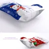 Christmas Socks Shape Sugar Packaging Bags Stand Up Santa Claus Snowman Aluminum Foil Pouch for X-mas Tree Decoration Gift Candy Cookies Sugar Snack Foods Storage