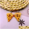 Boucles d'oreilles lustre pendantes, Mini Pizza à la mode, bijoux de fête pour filles, livraison directe Dhaxd