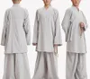 Ethnic Clothing Unisex Cotton 6Color Blue/Grey High Quality Summer&Spring Shaolin Monk Suits Zen Lay Uniforms Arhat Wushu