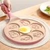 Pans Seven-hole Egg Pot Multi-function Wheel Pancake Pan Small Frying Non-stick Mould Breakfast