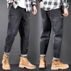 Men's Jeans Plus Size Harem Men Stretched Denim Pants Streetwear Black Joggers Casual Baggy Trousers Hip Hop
