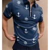 Designer di stampa Mens Stylist Polo Camicie da uomo di lusso Manica corta Moda Casual Maglietta estiva da uomo Pullover Cerniera Magliette Taglia S-3XL