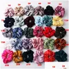 Hair Accessories Fashion Satin Women Girls Solid Color Elastic Bands Sweet Simple Colors Sports Dance Scrunchie Drop Delivery Product Dhkqo