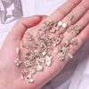 Decorações de Nail Art 50 Pcs Aleatório Luxo Nail Art Dangle Zircon Diamond Nail Charms Hollow Dangle Piercing Jóias Pingente Coração Bowknot Tassel Charm 230928