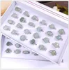 Bagues de cluster Design de mode mixte pierre naturelle bague vert clair simple fille bijoux e-commerce commerce extérieur en gros