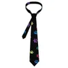 Bow Ties Cute Dog Paws Tie Colorful Print Wedding Party Neck Retro Trendy For Men Graphic Collar Necktie Birthday Gift