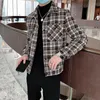 Mannen Trenchcoats 2024 Winter Mannen Jassen Wollen Jas Mode Plaid Casual Slim Fit Jas Steetwear Windjack Chaquetas Hombre