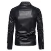 Cuir pour hommes Faux cuir printemps automne veste en cuir de moto pour hommes vestes à col montant solide mode décontractée tendance blanc manteau coupe-vent Streetwear 230927