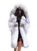 Women's Fur Faux Fur Winter Fashion Faux Fur Faux Fox Fur Hooded Fur Coat women's mid-length Loose Warm Jacket Warm Loose Coat For Woman S-XXXXL x0928