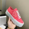 Designer Sneakers Gabardine Nylon Casual Schoenen Merk Wiel Trainers Vrouwen Canvas Schoen Mode Sneaker Platform Effen Verhoog Trainers canvas Schoen