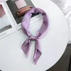 Table Napkin Women's Kerchief Small Square Towel 70x70cm Bandanas Fashion Elegant Silk Neck Scarfs Solid Color Scarves