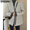 Wełniane mieszanki damskiej wełny wełniane wełny mieszane prosta podwójna kurtka kieszonkowa Blazer Autumn and Winter Woolen garnitury damski wełniany płaszcz 230927