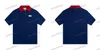 Xinxinbuy Mannen Designer Tee T-shirt 24ss Polo Dubbele Brief Borduren Pocket Korte Mouw Katoen Vrouwen Zwart XS-L