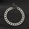 Choker 2023 Mode Große Halskette Für Frauen Twist Gold Silber Farbe Chunky Dicke Schloss Kette Halsketten Partei Schmuck