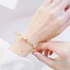Whole- Rose Gold Stainless Steel Bracelets Bangles Female Heart Forever Love Brand Charm Bracelet for Women Famous Jewelry331m