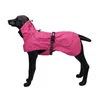 Vêtements pour chiens, imperméable, imperméable, réglable avec bandes réfléchissantes et trou de harnais pour l'extérieur, petits, moyens et grands chiens